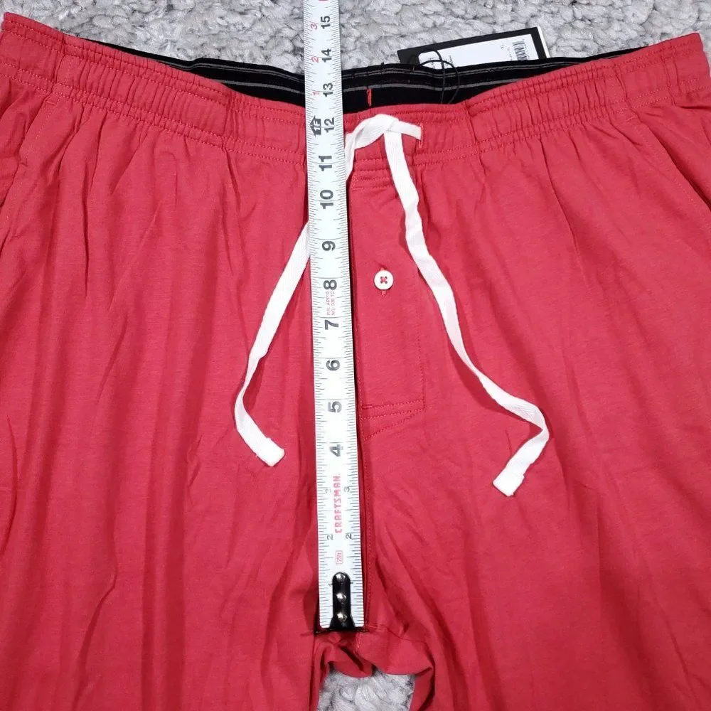 Rhone Element Lounge Pants Red Men's Size XL Organic Pima Cotton Pockets